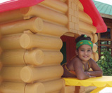 Children playing at the kids club